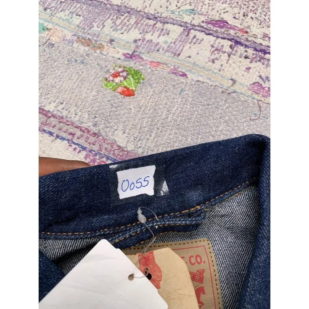NWT Levi's Type III Trucker Jacket - Rinse/Navy Embroidered XL